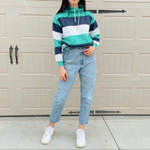 Vintage striped pullover sweatshirt